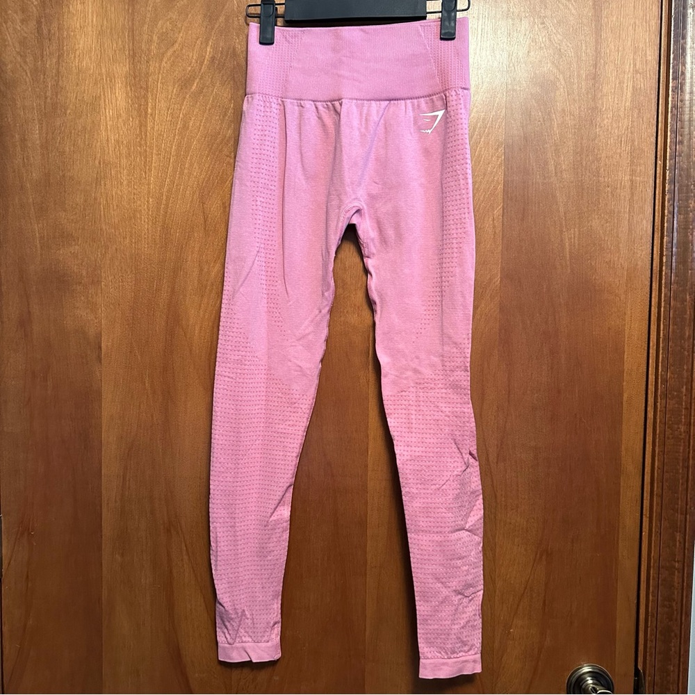 Gymshark Leggings Pink Logo Small